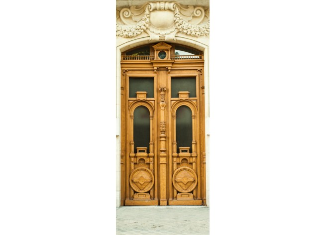 Наклейка на дверь Старая дверь, Париж